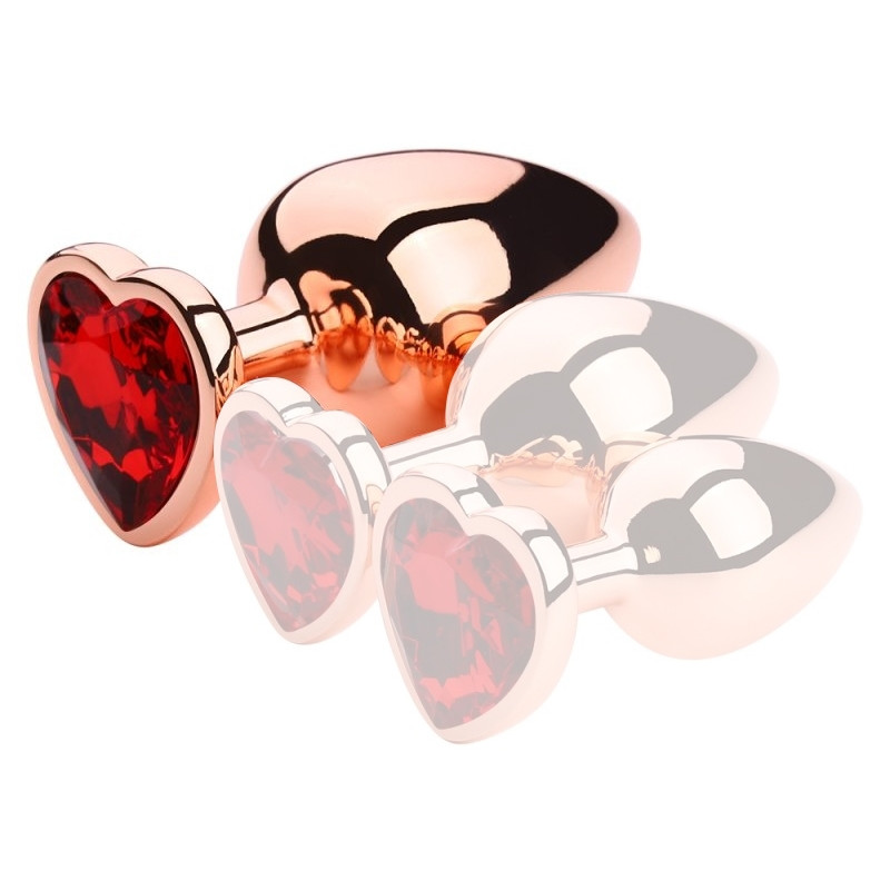 MyPlayToys Plug Bijou Anal Gold Heart L 8 x 4.1cm Rouge